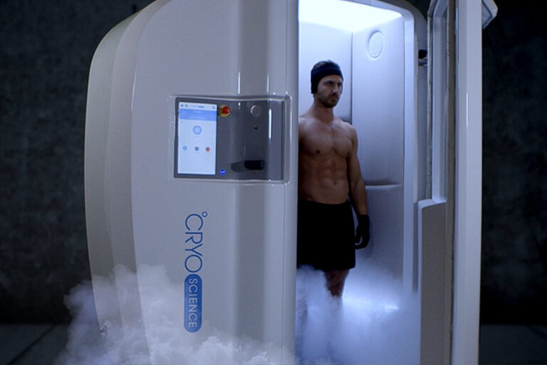 a man doing cryotherapy