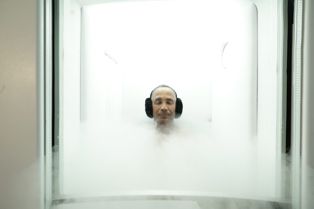 man in cryo machine